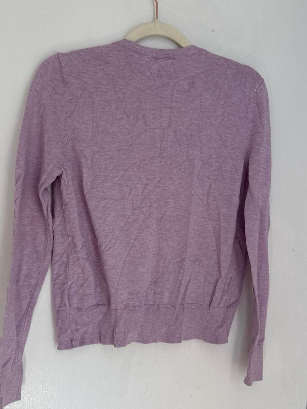 Basic Editions Lavender Button-Front Cardigan - Picture 2 of 3